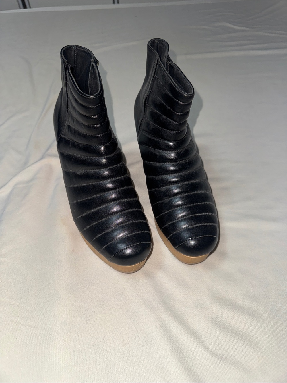 Black Beklina Ribbed Boot Clog